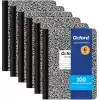 Oxford Kompozisyon not defterleri, okul malzemeleri, okul için not defterleri, okul ve ofis için Compbook defteri, dergi, kolej kağıdı, 24,5 x 19,8 cm, 100 yaprak, siyah, 6 adet (63767)