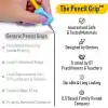 The Pencil Grip Pinch Grip, ergonomik yazma yardımı, parlak renkli kalem tutacakları, 6lı, TPG-12706