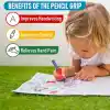 The Pencil Grip Pinch Grip, ergonomik yazma yardımı, parlak renkli kalem tutacakları, 6lı, TPG-12706