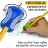 The Pencil Grip Pinch Grip, ergonomik yazma yardımı, parlak renkli kalem tutacakları, 6lı, TPG-12706