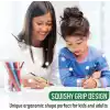 The Pencil Grip Pinch Grip, ergonomik yazma yardımı, parlak renkli kalem tutacakları, 6lı, TPG-12706