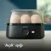 Philips Yumurta Pişirici 3000 Serisi, Aile Boyu 6 Yumurtaya Kadar (yumuşak, orta, sert, poşe), Kolay temizlenir, Poşe Tepsisi ve Yumurta Delici Aksesuarı, 400W Güç, Kompakt Tasarım (HD9137/91)