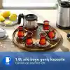 Otomatik Sıcak Tutma, 0.9L Cam Demlik, 1900W Güç, Paslanmaz Çelik Demlik, 1.8L Geniş Kapasiteli Dayanıklı Inox Taban (HD7350/00)