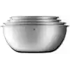 WMF Gourmet 4 Parça Paslanmaz Çelik Karıştırma Kabı Seti, 0,75 L - 2,75 L, Karıştırma Kabı, Salata Kasesi, Servis Kasesi, Cromargan®, Üst Üste Saklanabilir