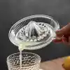 Limon Sıkacağı Cam Portakal ve Narenciye Sıkacağı Manuel Şeffaf Cam Kolay Temizlenir Kulplu Taze Meyve Suyu Sıkacağı