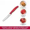 Victorinox 6.7831.C1 Swiss Classic 11cm Tırtıklı Domates Bıçağı, Kırmızı