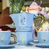 Bialetti - Moka Express Bridgerton: 3 Cups Ocak Üstü Espresso Pişirici - 130ml - Mavi Renk - Alüminyum Gövde - Patentli Güvenlik Valfi - Tüm Ocak Türleri İçin Uygundur (İndüksiyon Hariç)