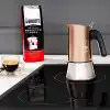 Bialetti - Venus: 6 Cups Ocak Üstü Espresso Pişirici - 235ml - Kahverengi, Gümüş Renk - Paslanmaz Çelik Gövde - Patentli Güvenlik Valfi - Tüm Ocak Türleri İçin Uygundur (İndüksiyon Dahil)