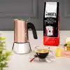 Bialetti - Venus: 6 Cups Ocak Üstü Espresso Pişirici - 235ml - Kahverengi, Gümüş Renk - Paslanmaz Çelik Gövde - Patentli Güvenlik Valfi - Tüm Ocak Türleri İçin Uygundur (İndüksiyon Dahil)