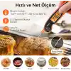 ThermoPro TP605W IPX6 Su Geçirmez, Katlanabilir Problu ve Arkadan Aydınlatmalı Ekranlı Anında Okunan Dijital Et ve Gıda Termometresi