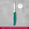 Victorinox 6.7734.C1 Swiss Classic 10cm Tırtıklı Soyma Bıçağı, Yeşil