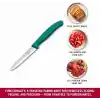 Victorinox 6.7734.C1 Swiss Classic 10cm Tırtıklı Soyma Bıçağı, Yeşil