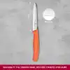 Victorinox 6.7739.C1 Swiss Classic 10cm Tırtıklı Soyma Bıçağı, Turuncu