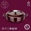 Lava Metal Premium Serisi - Döküm Çok Amaçlı Tencere, Yuvarlak, 24 cm, Majolik Mor