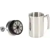 Bialetti - Süt Köpürtücü - 330mL - Paslanmaz Çelik Gövde ve Kapak - Çift Diskli Çırpıcı Kapak - Tüm Ocak Türleri İçin Uygun (İndüksiyon Dahil) - Bulaşık Makinesinde Yıkanabilir