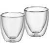 WMF Kult 2 Parça Çift Cidarlı Espresso Bardağı Seti, 80 ml, Isıya Dayanıklı Termal Cam, Yüzen Efektli Tasarım