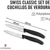 Victorinox 6.7793.2 Swiss Classic 2li 10cm Soyma Bıçağı Set, Siyah