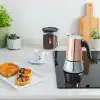 Bialetti - Venus: 4 Cups Ocak Üstü Espresso Pişirici - 170ml - Kahverengi, Gümüş Renk - Paslanmaz Çelik Gövde - Patentli Güvenlik Valfi - Tüm Ocak Türleri İçin Uygundur (İndüksiyon Dahil)