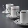 Jumbo Luces Platin 4 Kişilik Kahve Fincan Takımı