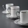 Jumbo Luces Platin 4 Kişilik Kahve Fincan Takımı