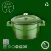 Lava Metal Döküm Mini Tencere, 10 cm, 0.35 L Hacim, Yeşil