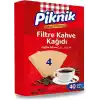 Piknik Kahve Filtre Kağidi 40li No:4