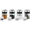 WMF 4 Parça Baharatlık Seti, 100 ml, Cam Baharat Kavanozu, Cromargan® Yüksek Kaliteli Paslanmaz Çelik Kapaklı, Bulaşık Makinesinde Yıkanabilir