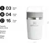 STANLEY Café-to-Go Termos Bardak 0.23 Litre - Beyaz (Frost) | Paslanmaz Çelik