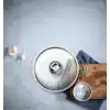 WMF 24 cm Cam Tava Kapağı, Isıya Dayanıklı Cam, Metal Kulplu, 24 cm Tavalar İçin, Bulaşık Makinesinde Yıkanabilir