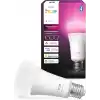 Philips Hue LED A67 lamba, beyaz ve renkli ambiyans, E27 duy, 11,8 W, tam spektrumlu ışık 1000 K-20000 K, 1600 lümen, kısılabilir, Alexa, Google Assistant ve Apple Home ile uyumlu, tekli paket