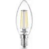 Philips LED Classic 40W B35 Led Mum Filament Ampul, 2700K Sarı Işık, E14 İnce Duy, Dim Edilmez, 3lü Ekopaket