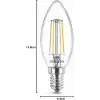 Philips LED Classic 40W B35 Led Mum Filament Ampul, 2700K Sarı Işık, E14 İnce Duy, Dim Edilmez, 3lü Ekopaket