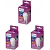 Philips 75W Led Ampul, 2700K Sarı Işık, E27 Normal Duy sarı 3lü paket