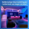 Philips Smart Lighting RGB-LED şerit, 5 m, Tip C, 16 milyon renk, ön ayar. Işık modları, kesilebilir, giriş. Kurulum, WiZ, Google Home, Alexa, Apple Home ile uyumlu, WLAN ile uyumlu