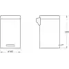 VitrA Arkitekta A44012 Çöp Kovası, Yavaş Kapanır, 4,5 L, Parlak Paslanmaz Çelik