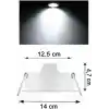 Philips 59464 Meson 12,5 W 1300 Lumen 6500K WH Gömme LED Spot, Beyaz Işı