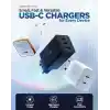 Spigen 30W USB-C Ultra Mini Hızlı Şarj Aleti PPS Super Hızlı Şarj GaN Pro Isı Düşürücü Güç Adaptörü Akım Koruma iPhone & Android & iPad & MacBook Type-C Black - ACH08448