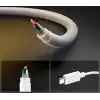 Spigen USB-C to USB-C 1 Metre Kablo 60W Güç/PPS 2.0 Super Hızlı Şarj / 480 Mbps Data Aktarım Hızı Type-C Ekstra Dayanıklı White - ACA08717