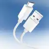 Spigen USB-A to USB-C 2 Metre Kablo 60W Güç/Hızlı Şarj / 480 Mbps Data Aktarım Hızı Type-C Ekstra Dayanıklı White - ACA08716