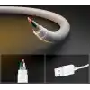 Spigen USB-A to USB-C 2 Metre Kablo 60W Güç/Hızlı Şarj / 480 Mbps Data Aktarım Hızı Type-C Ekstra Dayanıklı White - ACA08716