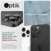 Spigen iPhone 17 Pro/Pro Max / 16 Pro/16 Pro Max / 15 Pro/15 Pro Max ile Uyumlu Kamera Lens Koruyucu Cam Kolay Kurulum Glas.tR EZ Fit Optik Pro (2 Adet) Crystal Clear - AGL06914