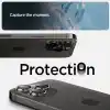 Spigen iPhone 17 Pro/Pro Max / 16 Pro/16 Pro Max / 15 Pro/15 Pro Max ile Uyumlu Kamera Lens Koruyucu Cam Kolay Kurulum Glas.tR EZ Fit Optik Pro (2 Adet) Crystal Clear - AGL06914