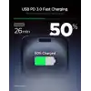 Spigen 20W USB-C Mini Hızlı Şarj Aleti/Şarj Isısını Düşürür GaN Pro Akım Korumalı Güç Adaptörü iPhone & Android & iPad Type-C EE201 Black - ACH09217