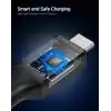 Spigen USB-C to USB-C 1.2 Metre Kablo 240W Güç/PPS 2.0 Super Hızlı Şarj / 40Gbps (E-Marker Çip) Data / 8K Görüntü Aktarım / USB4 Gen3 Type-C Ekstra Dayanıklı Black - ACA09461