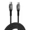 Juo 240W 5A E-Mark Çipli Örgülü USB PD Type-C to Type-C Hızlı Şarj ve Data Kablosu 2 Metre