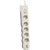 Tunçmatik Akım Korumalı 5li Priz Beyaz, 1050 Joule 2+ usb