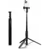 Spigen Kablosuz Bluetooth Selfie Çubuğu Uzaktan Kumandalı Tripod / 1.4 Metre Kolay Taşınabilir S541W Black - AMP09336