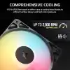 CORSAIR RS120-R ARGB 120mm PWM Ters Yapraklı Kasa Fanı Üçlü Paket - Siyah (CO-9050196-WW)