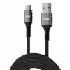 Juo 66W USB-A to Type-C Örgülü Hızlı Şarj ve Data Kablosu 2 Metre