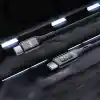 Juo 240W Dijital Led Ekranlı E-Mark Çipli PD 3.1 USB Type-C to Type-C Hızlı Şarj ve Data Kablosu 2 Metre